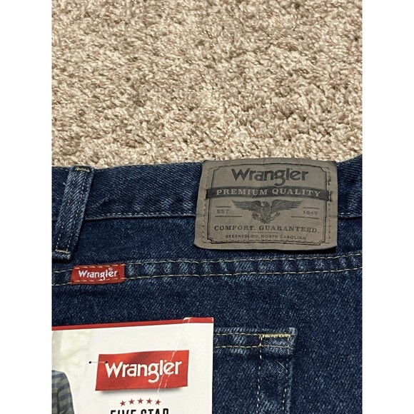 Wrangler Denim Relaxed Fit Jeans 9760WDR Blue 100% Cotton 60x30 Big & Tall - NWT - Picture 3 of 11